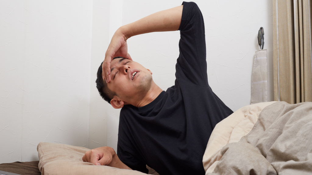guy with hangover who needs iv nutrition for hydration and recovery