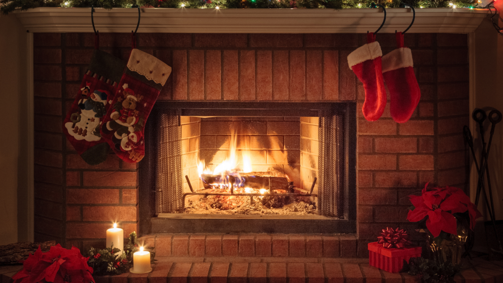 looking at the fire can help reduce holiday stress