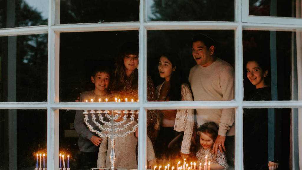 family enjoying the holiday and choosing things to bring them joy