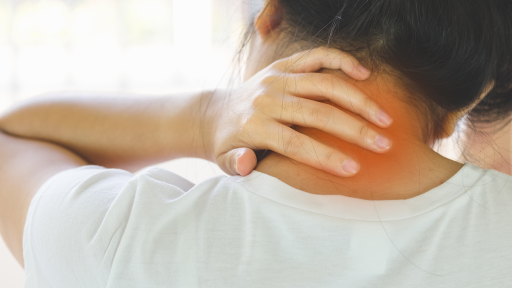 neck pain after breastfeeding baby and not using stretches or chiropractic treatment