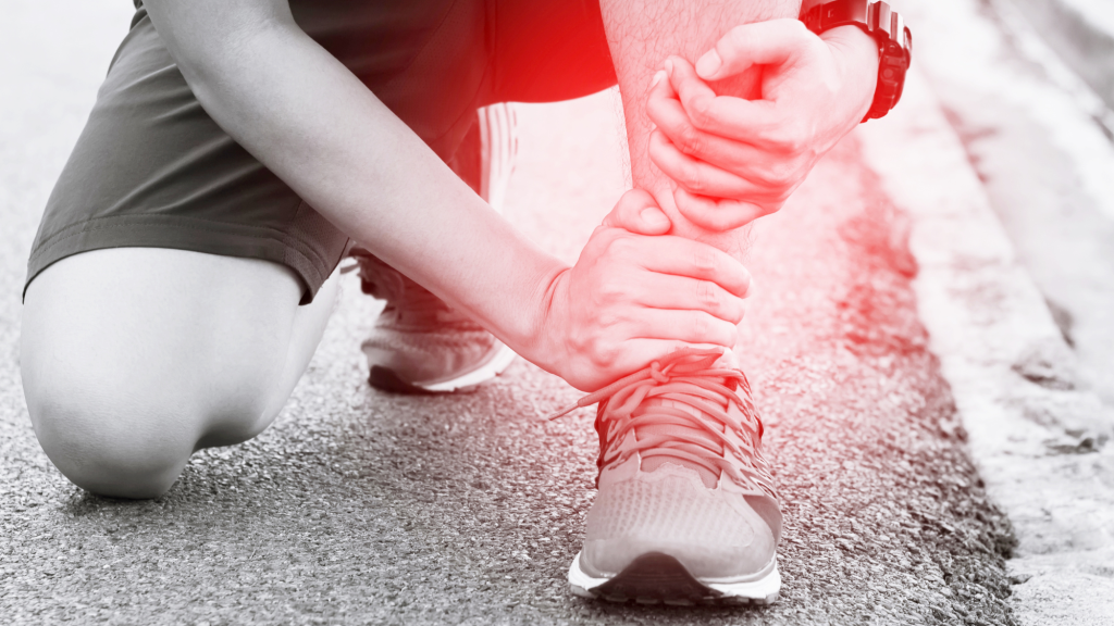 pain holding left ankle not sure if he broke it versus sprained it