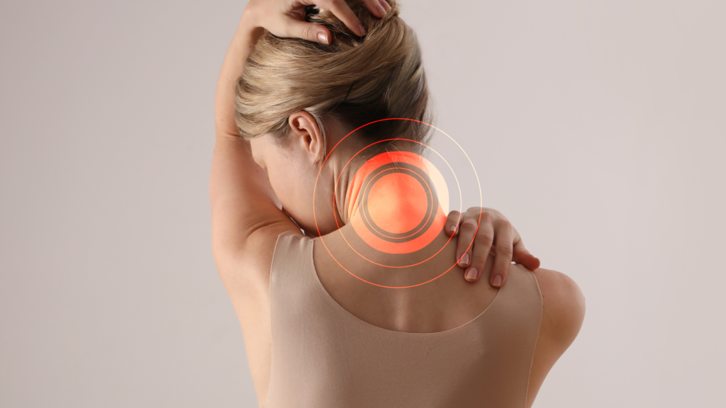 woman with neck pain who needs stress relief at chiropractor